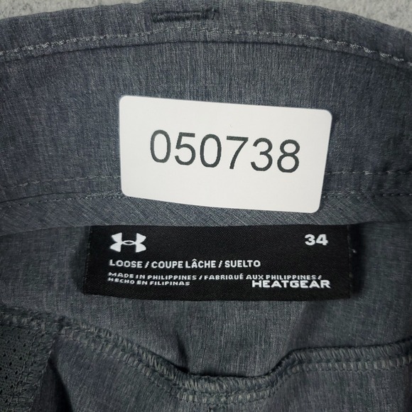 Under Armour Shorts Mens Size 34 Gray Casual Flat Front Chino - Picture 8 of 8